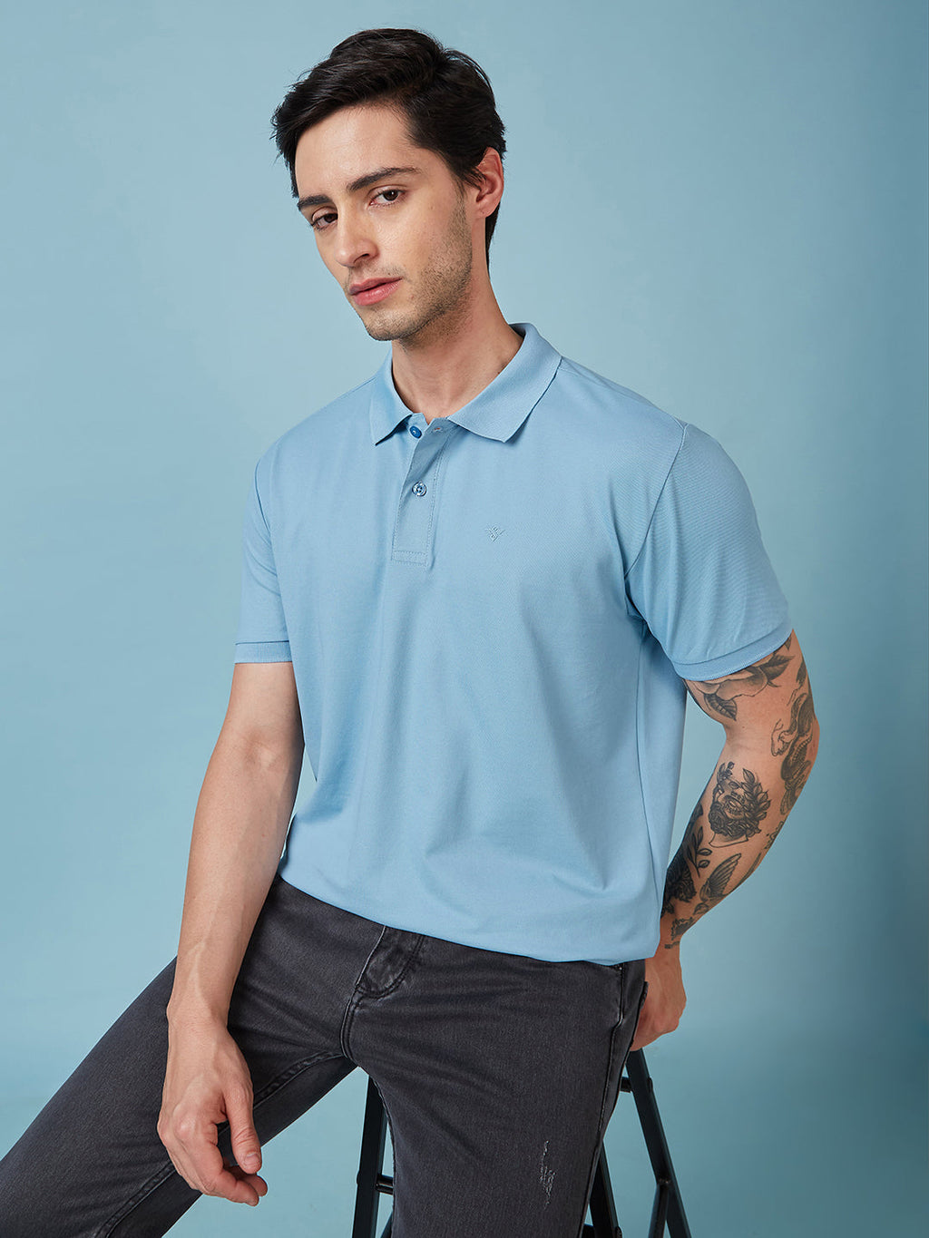 Men's Solid Polo Neck Half Sleeves T-shirts