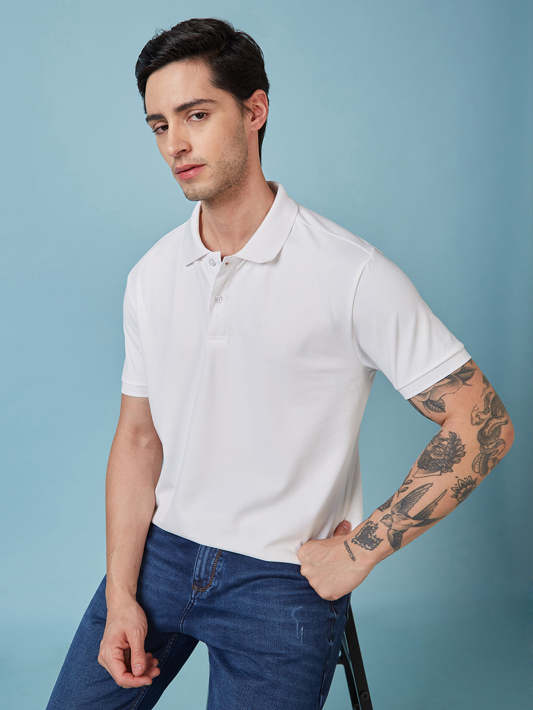 Men's Solid Polo Neck Half Sleeves T-shirts