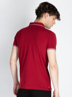 Mens Solid Regular Fit Polo T-Shirt