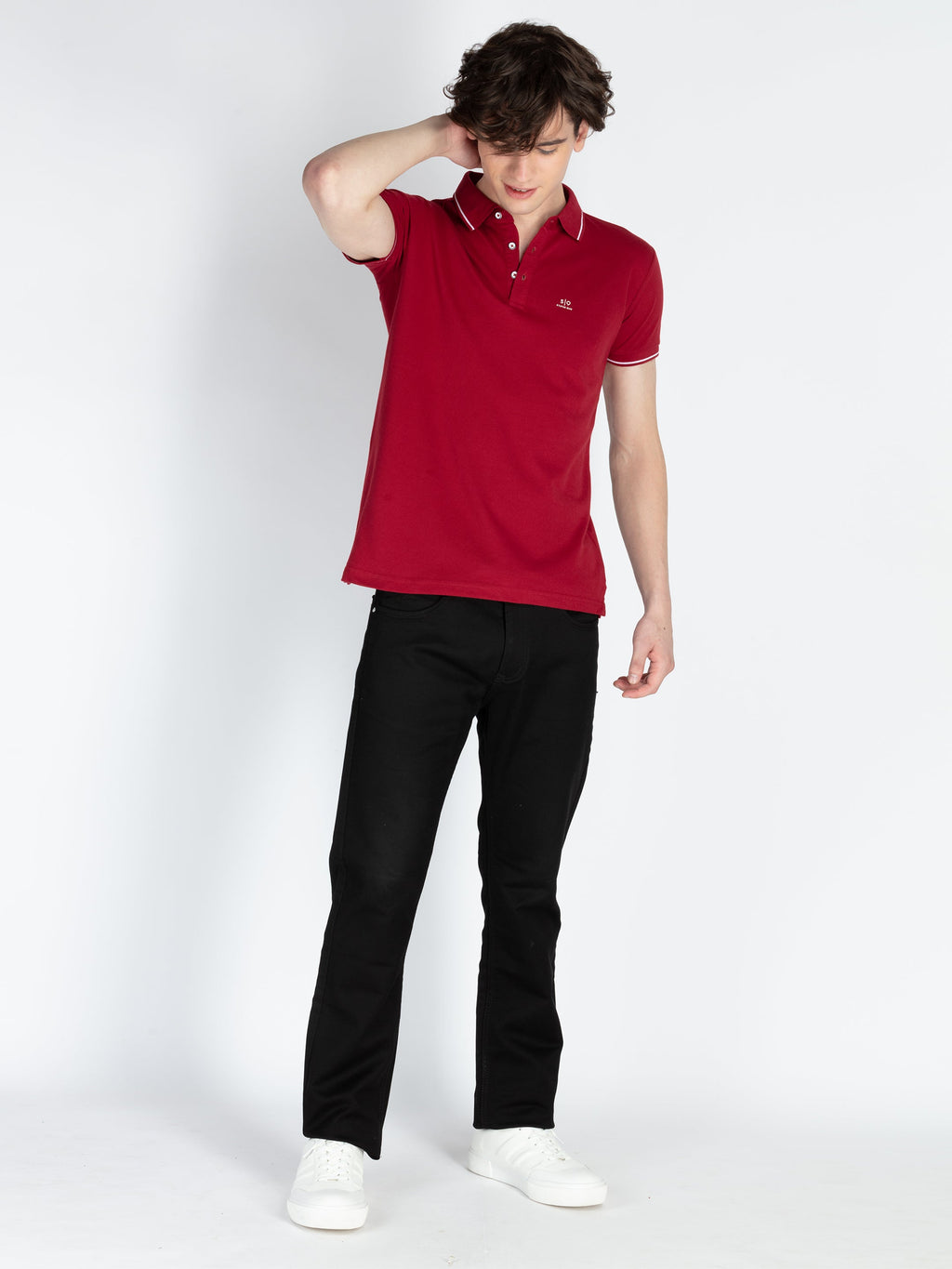 Mens Solid Regular Fit Polo T-Shirt