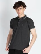 Mens Solid Regular Fit Polo T-Shirt