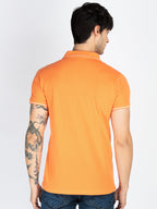 Men's Solid Polo Neck Short Sleeves Casual Tshirt