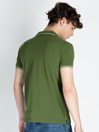 Mens Solid Regular Fit Polo T-Shirt
