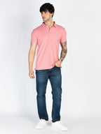 Men's Solid Polo Neck Short Sleeves Casual Tshirt