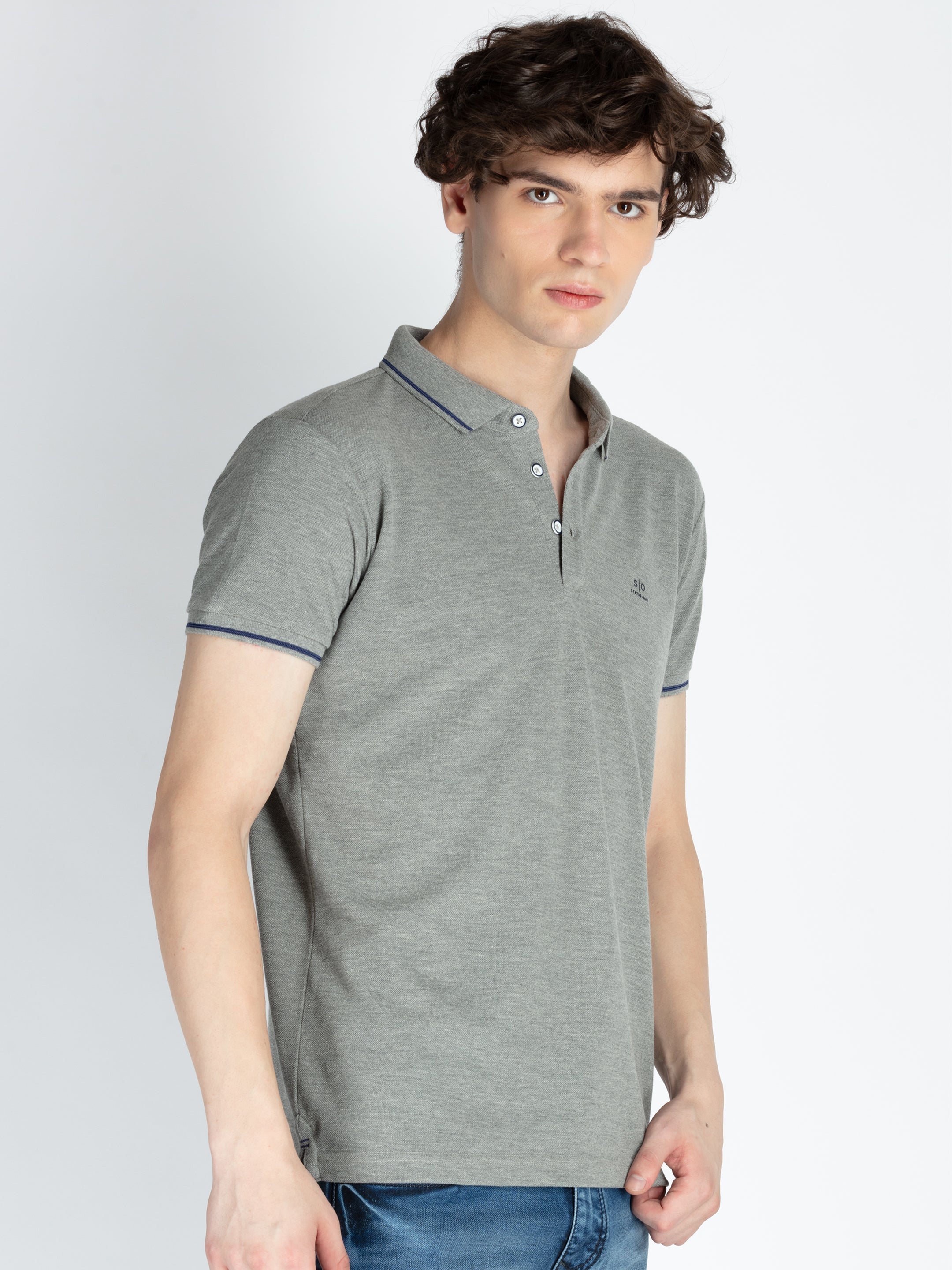 Mens Solid Regular Fit Polo T-Shirt Secondary image