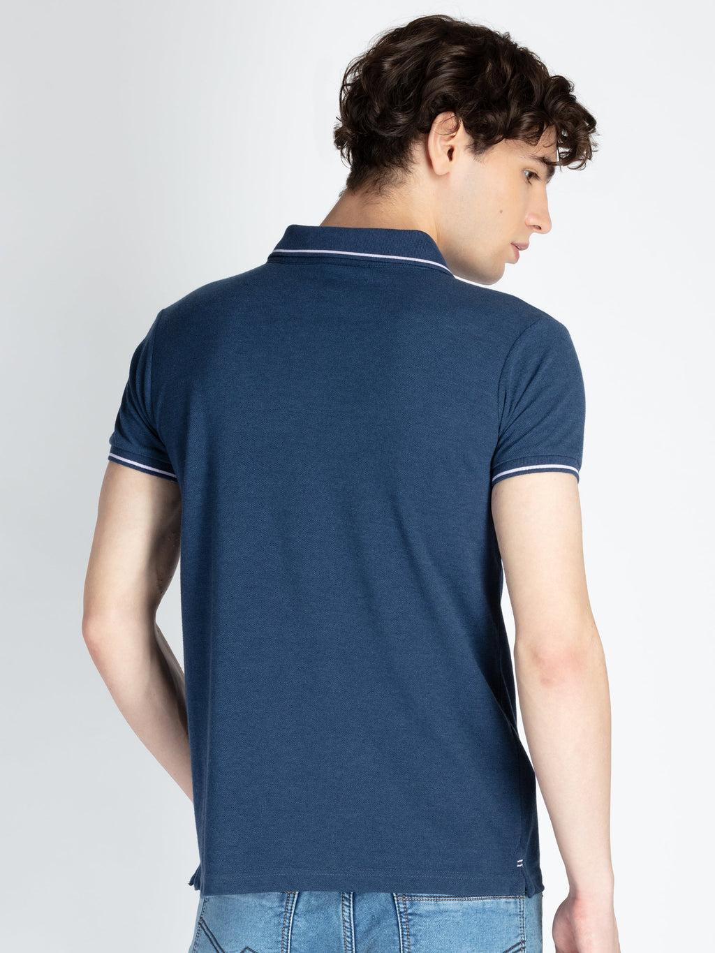 Mens Solid Regular Fit Polo T-Shirt