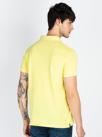 Men's Solid Polo Neck Short Sleeves Casual Tshirt