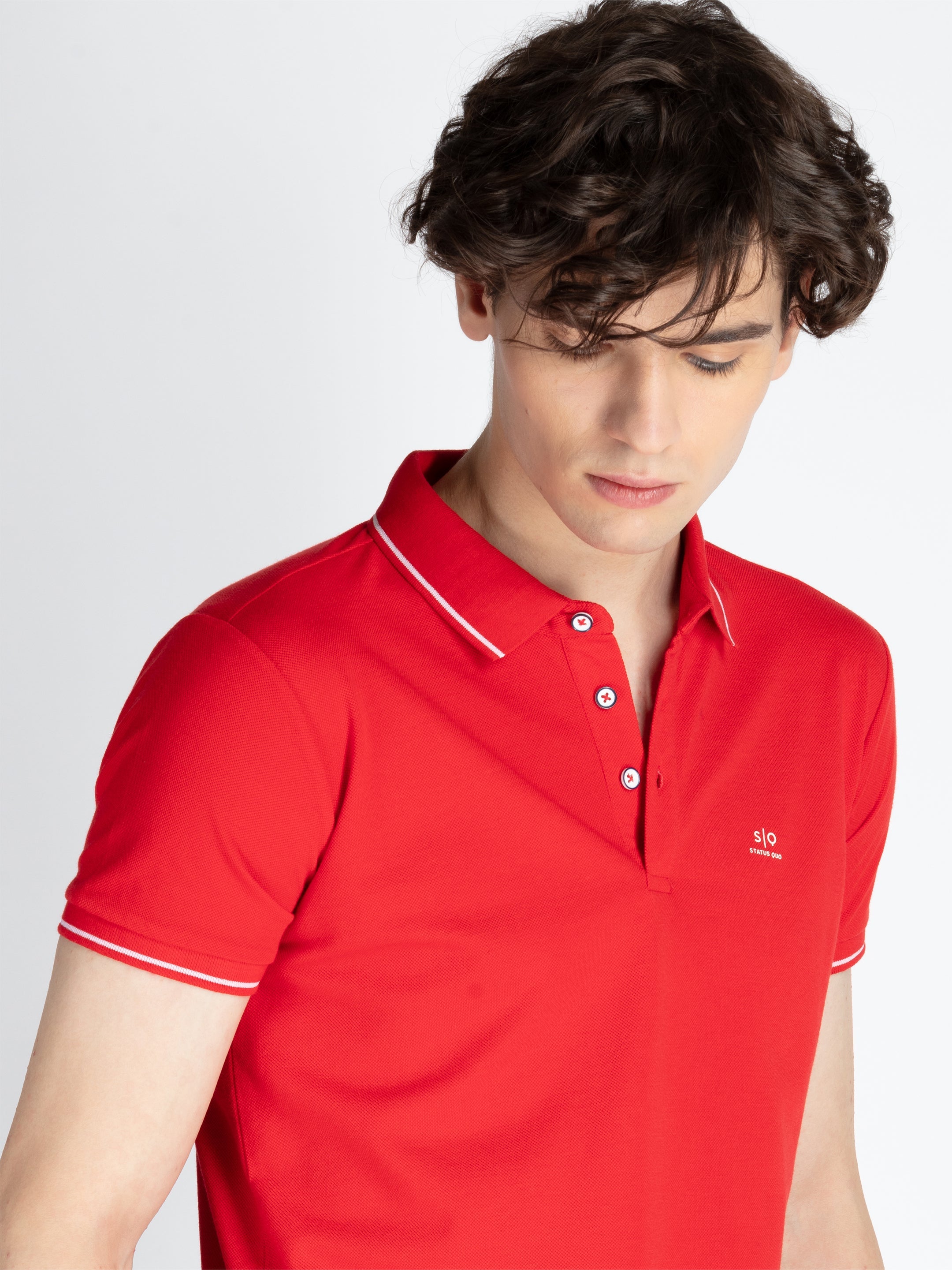 Mens Solid Regular Fit Polo T-Shirt
