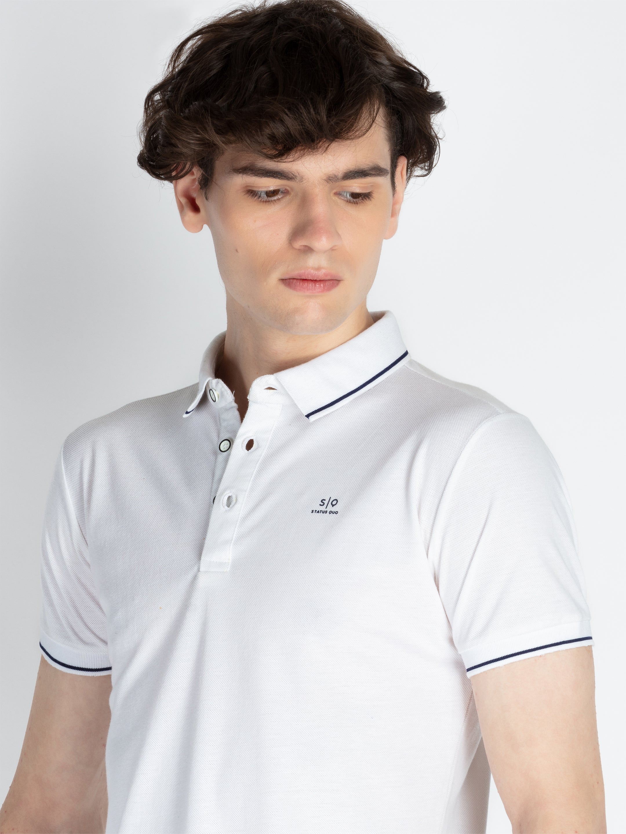 Mens Solid Regular Fit Polo T-Shirt