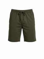 Olive Solid Knit Shorts