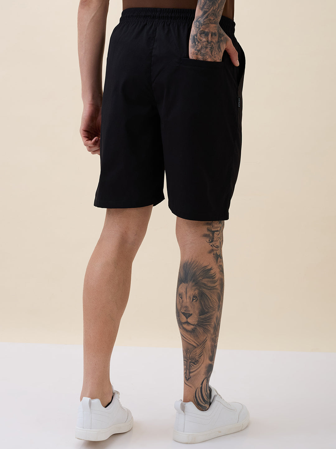 Men's Solid Basic Regular Fit Drawstring Shorts