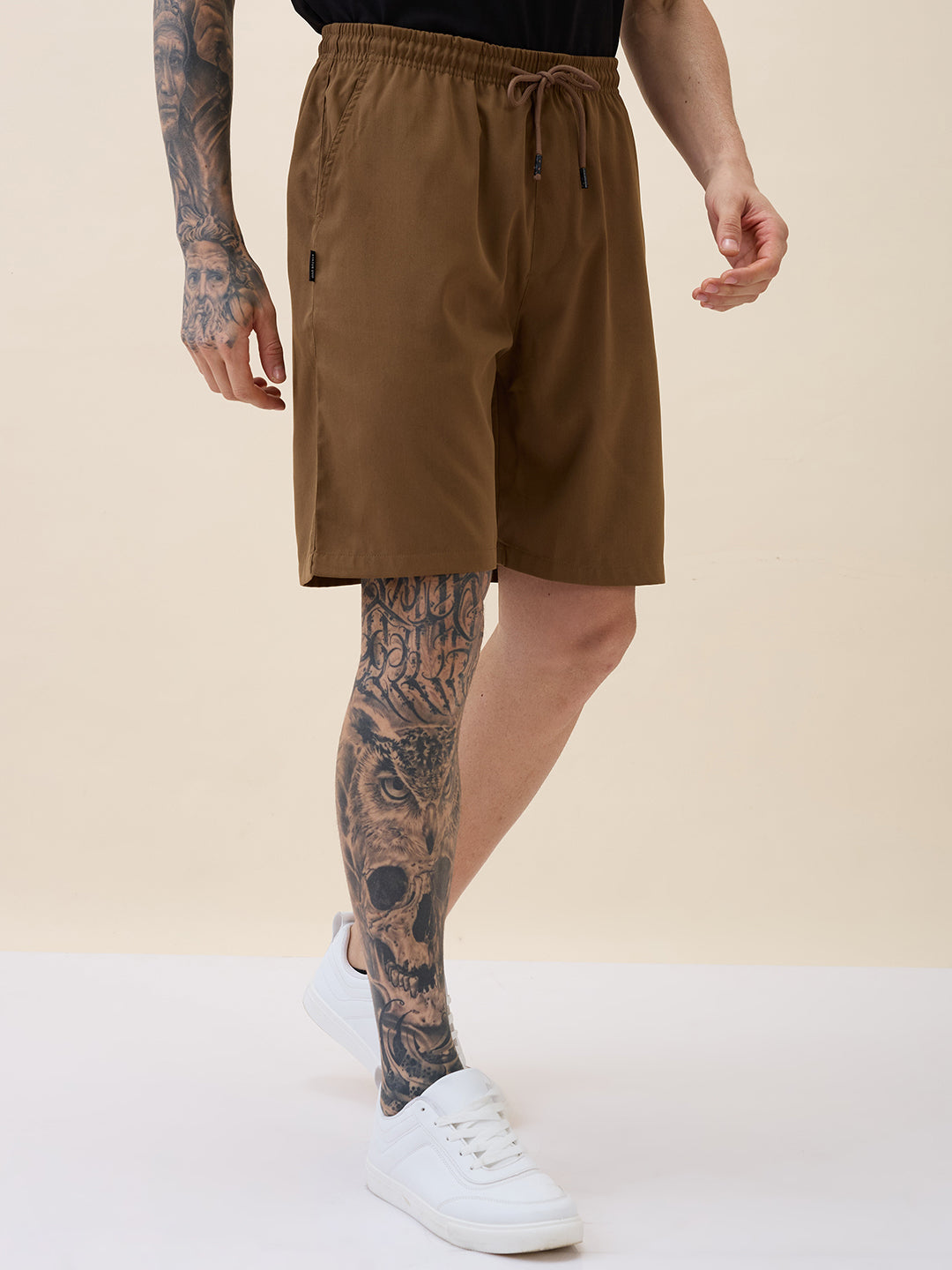 Men's Solid Basic Regular Fit Drawstring Shorts Secondary image