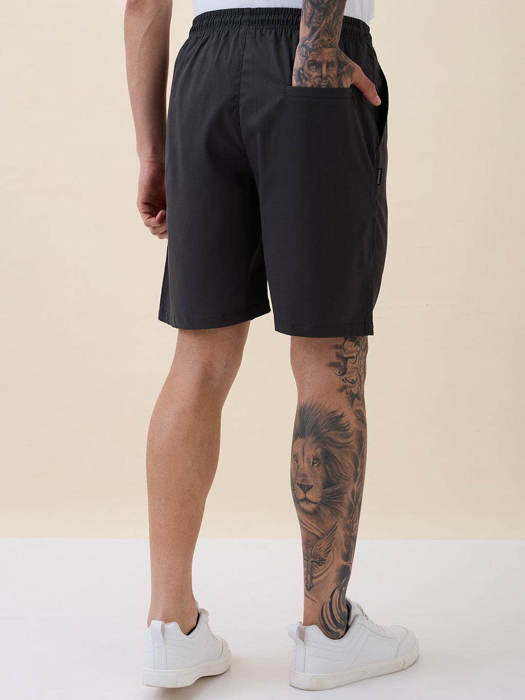 Men's Solid Basic Regular Fit Drawstring Shorts
