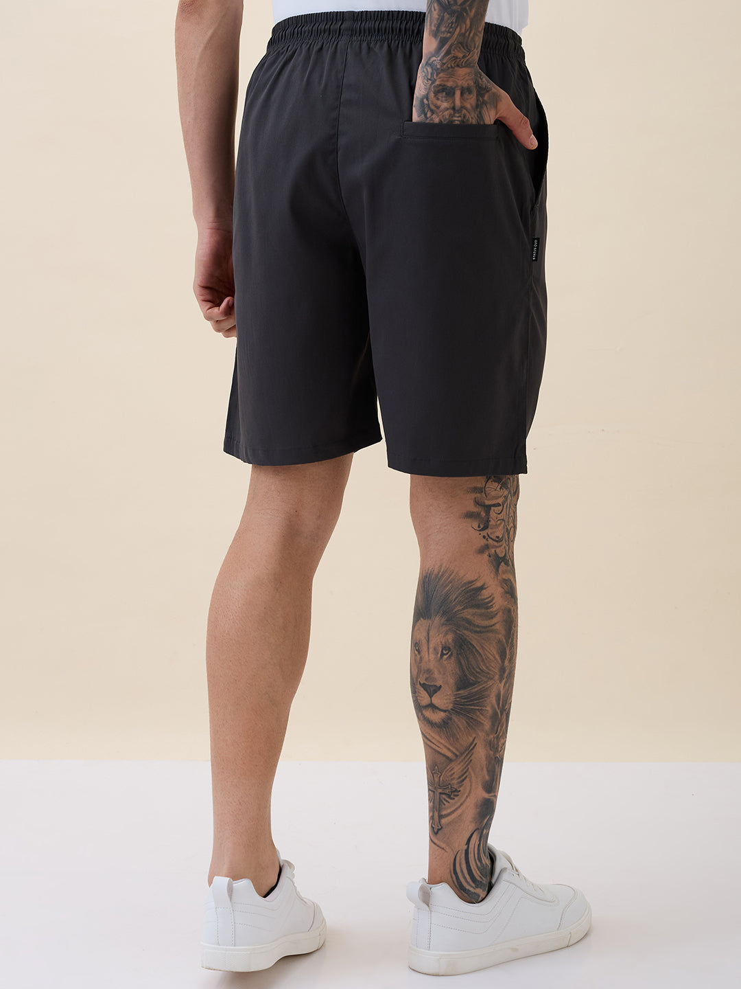Men's Solid Basic Regular Fit Drawstring Shorts