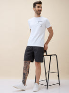 Men's Solid Basic Regular Fit Drawstring Shorts