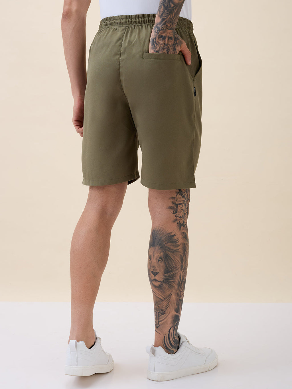 Men's Solid Basic Regular Fit Drawstring Shorts