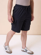 Mens Solid Regular Fit Drawstring Short