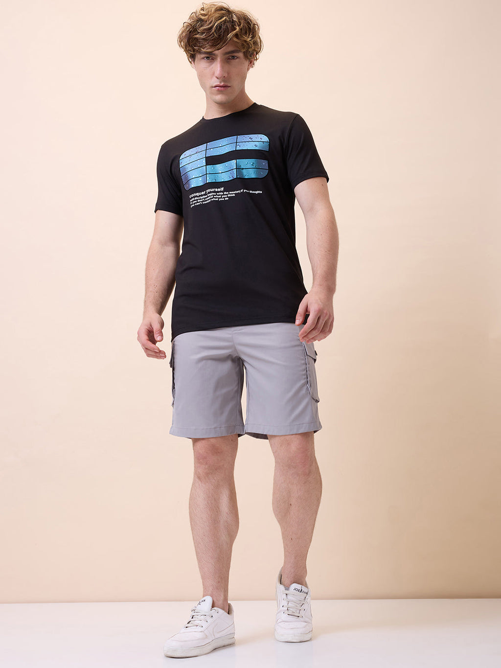 Men's Solid Regular Fit Drawstring Short