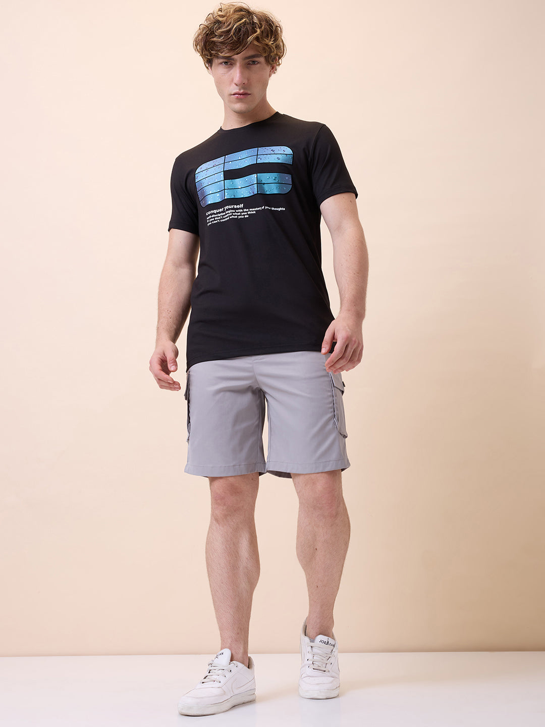 Men's Solid Regular Fit Drawstring Short
