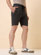 Mens Solid Regular Fit Drawstring Short