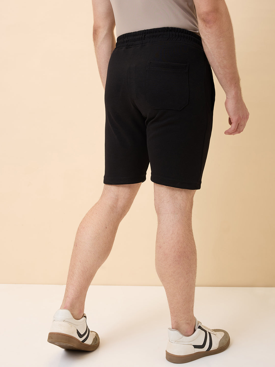 Men's Solid Regular Fit Drawstring Shorts