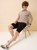 Men's Solid Regular Fit Drawstring Shorts