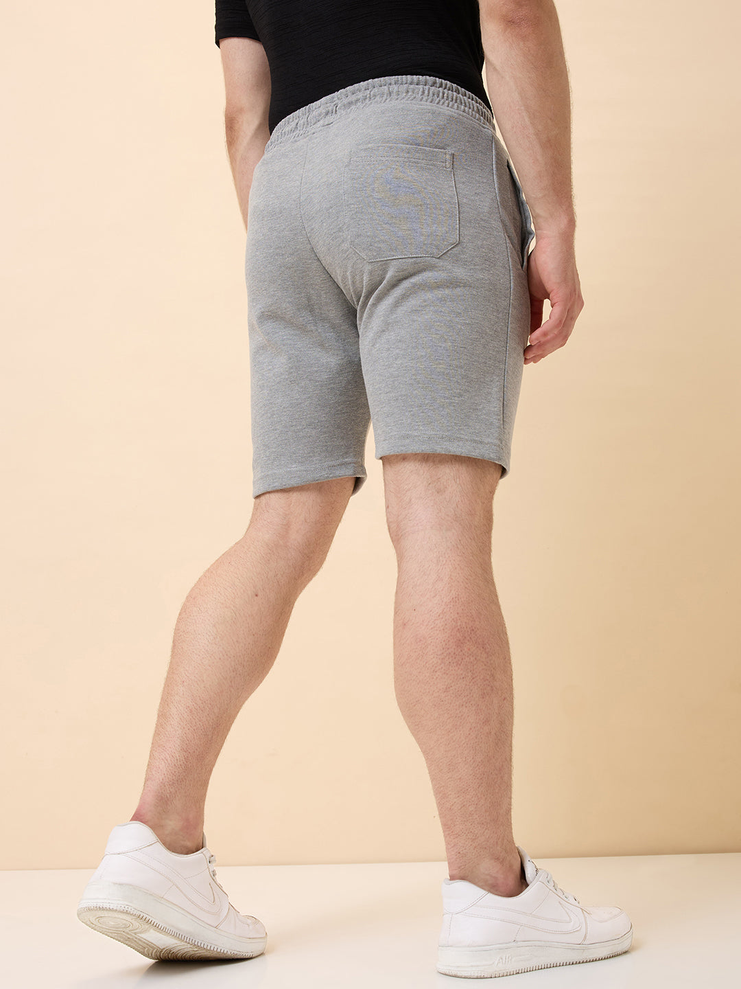Men's Solid Basic Regular Fit Drawstring Shorts
