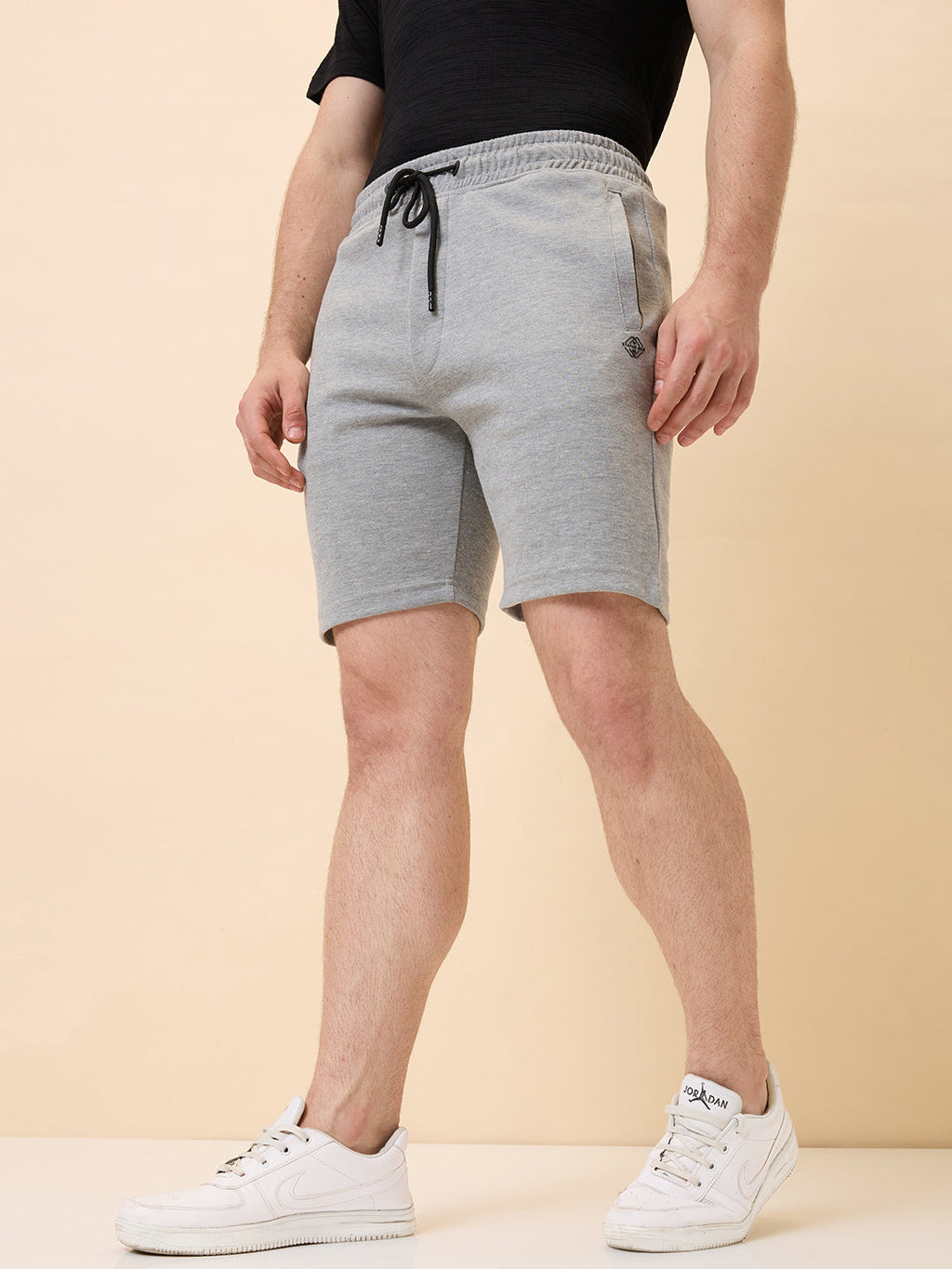 Men's Solid Basic Regular Fit Drawstring Shorts