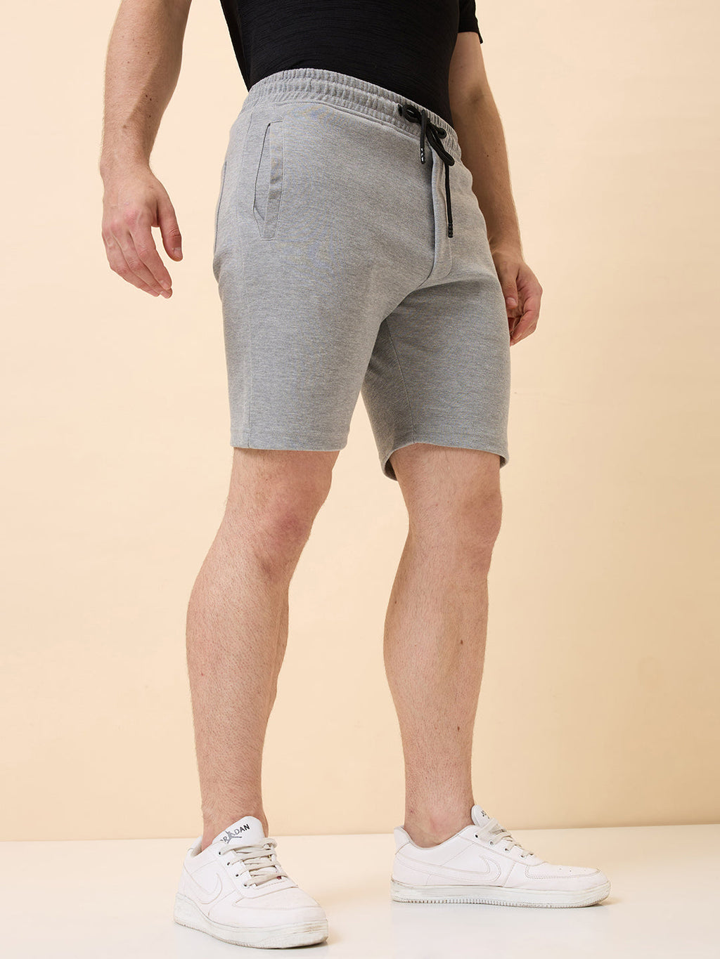 Men's Solid Basic Regular Fit Drawstring Shorts