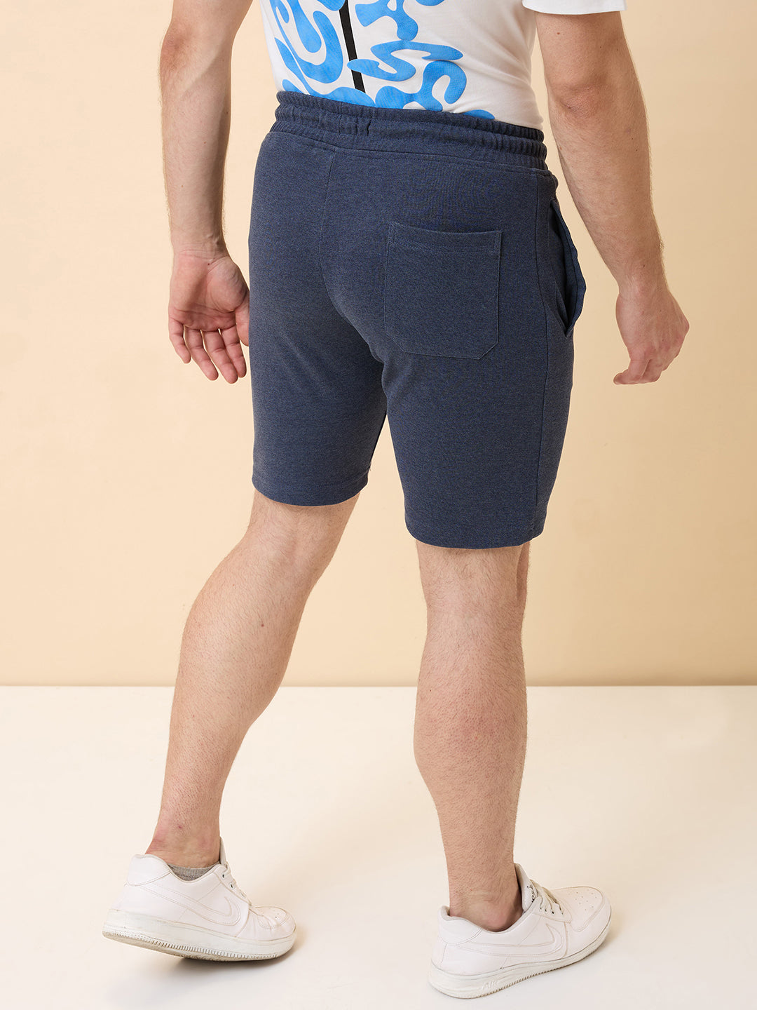 Men's Solid Basic Regular Fit Drawstring Shorts