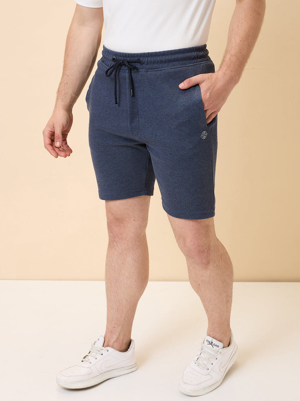 Men's Solid Basic Regular Fit Drawstring Shorts