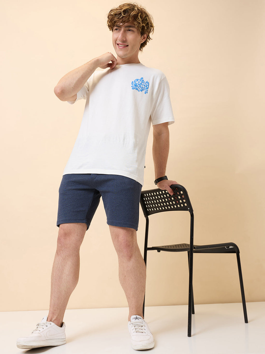 Men's Solid Basic Regular Fit Drawstring Shorts