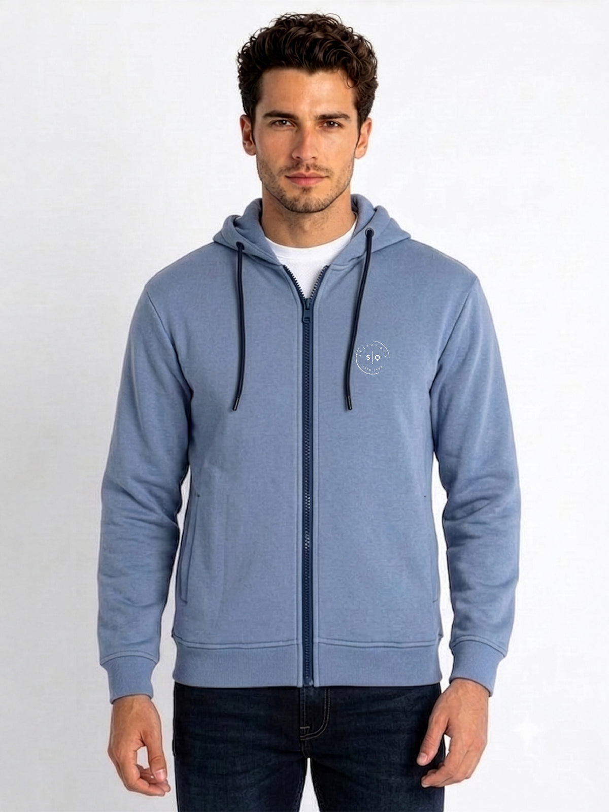 Men Solid Hooded Sweatshirt