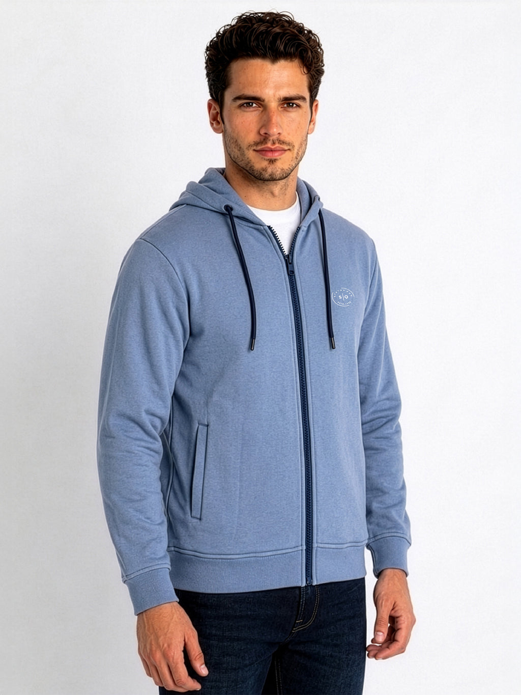 Men Solid Hooded Sweatshirt