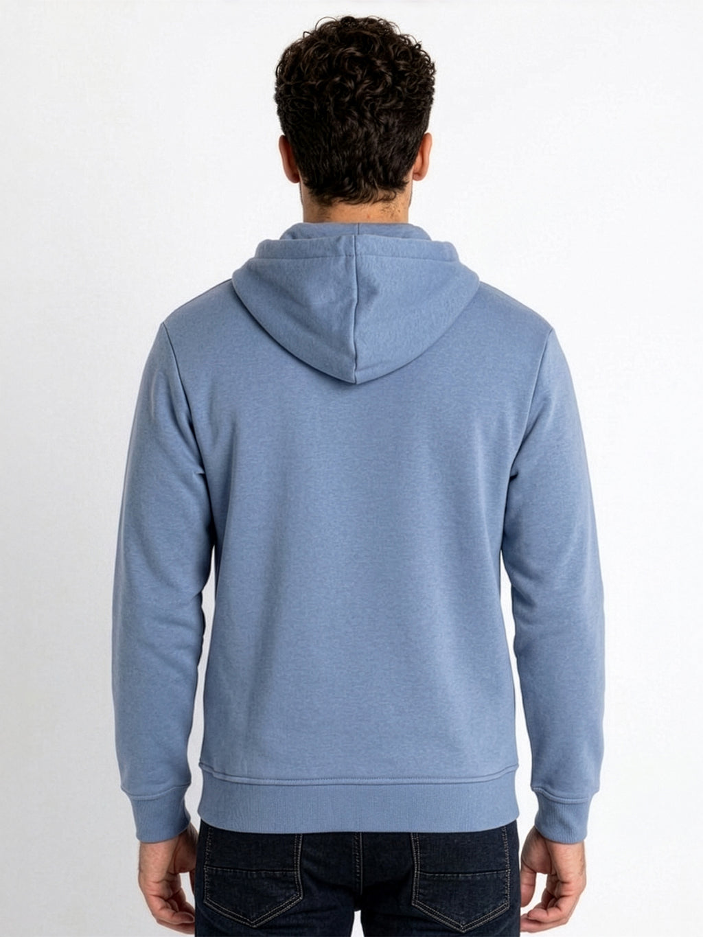 Men Solid Hooded Sweatshirt