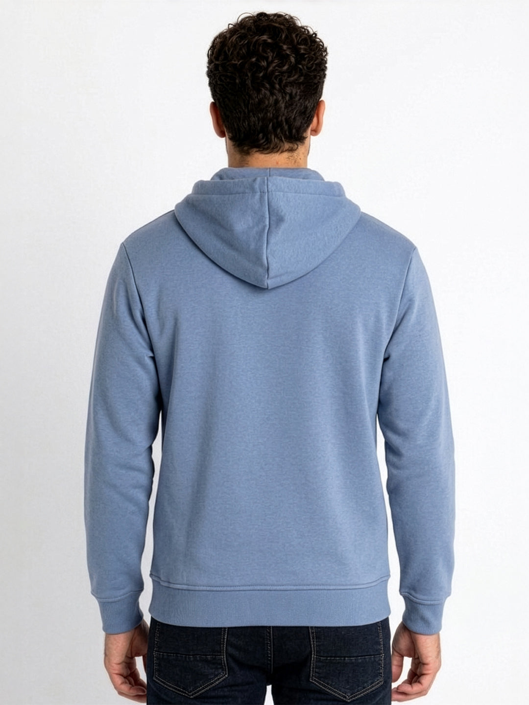 Men Solid Hooded Sweatshirt