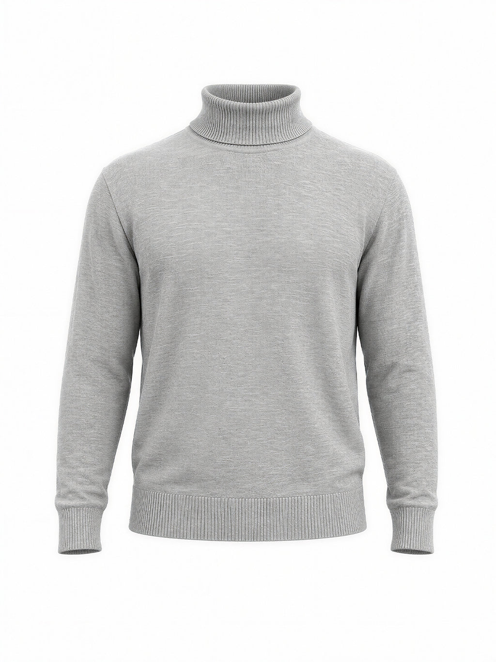 Mens Solid High Neck Sweater