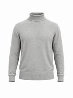 Mens Solid High Neck Sweater