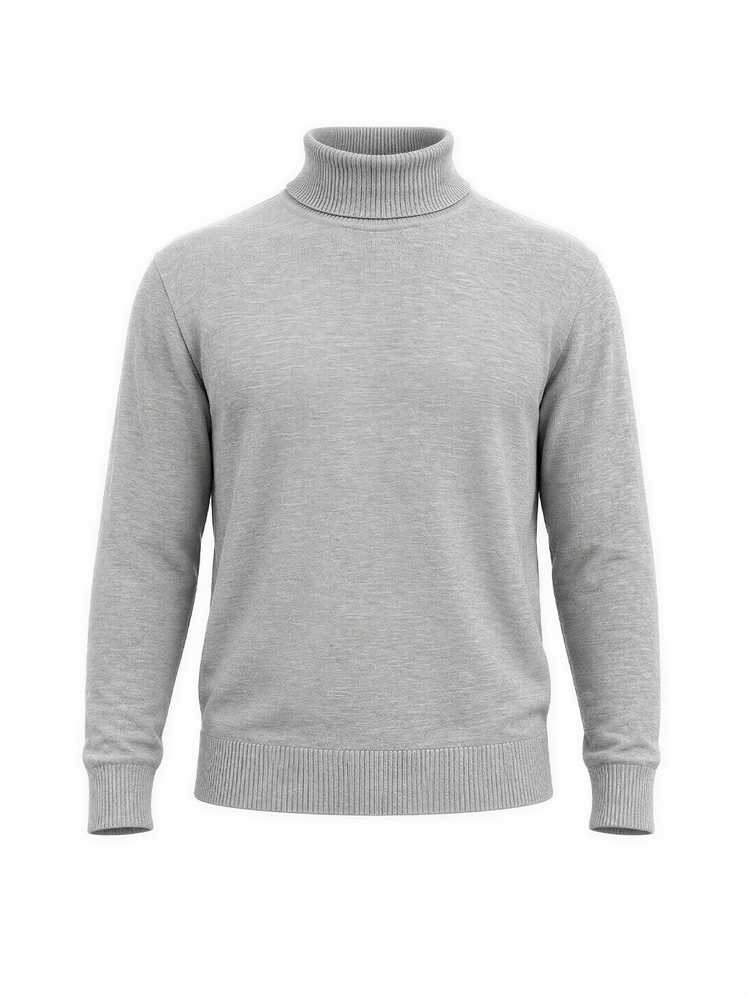 Mens Solid High Neck Sweater