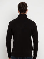Mens Solid High Neck Sweater