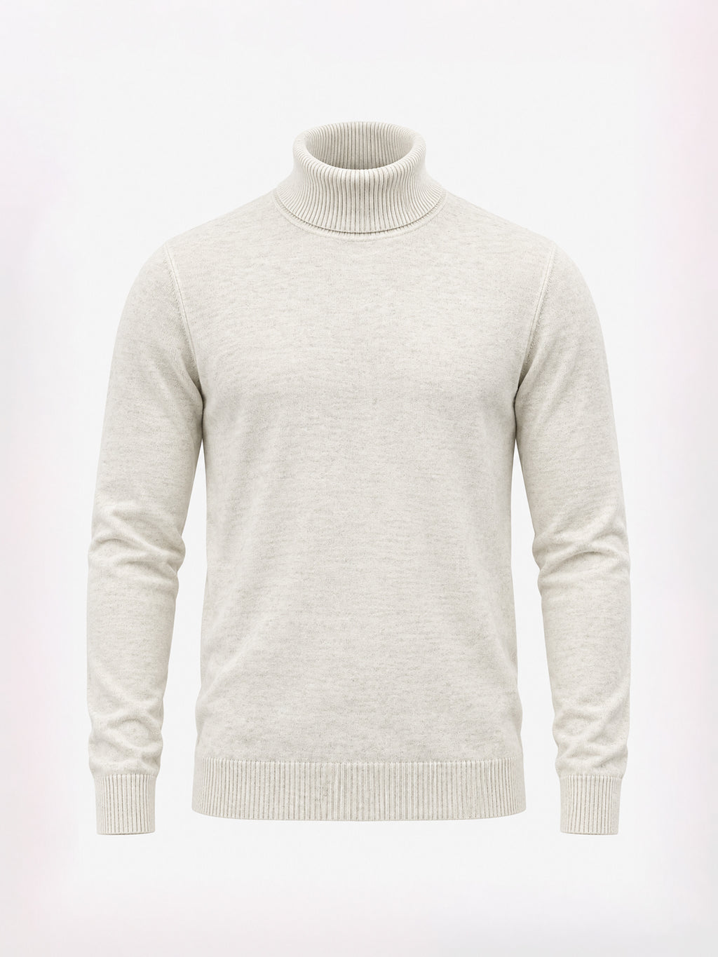 Mens Solid High Neck Sweater