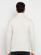 Mens Solid High Neck Sweater