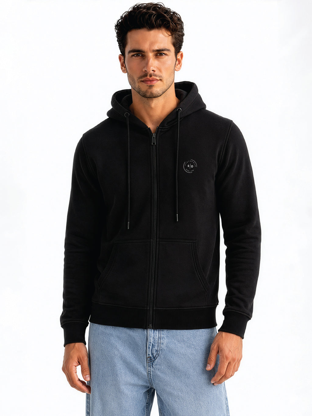 Men Solid Hooded Sweatshirt