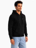 Men Solid Hooded Sweatshirt