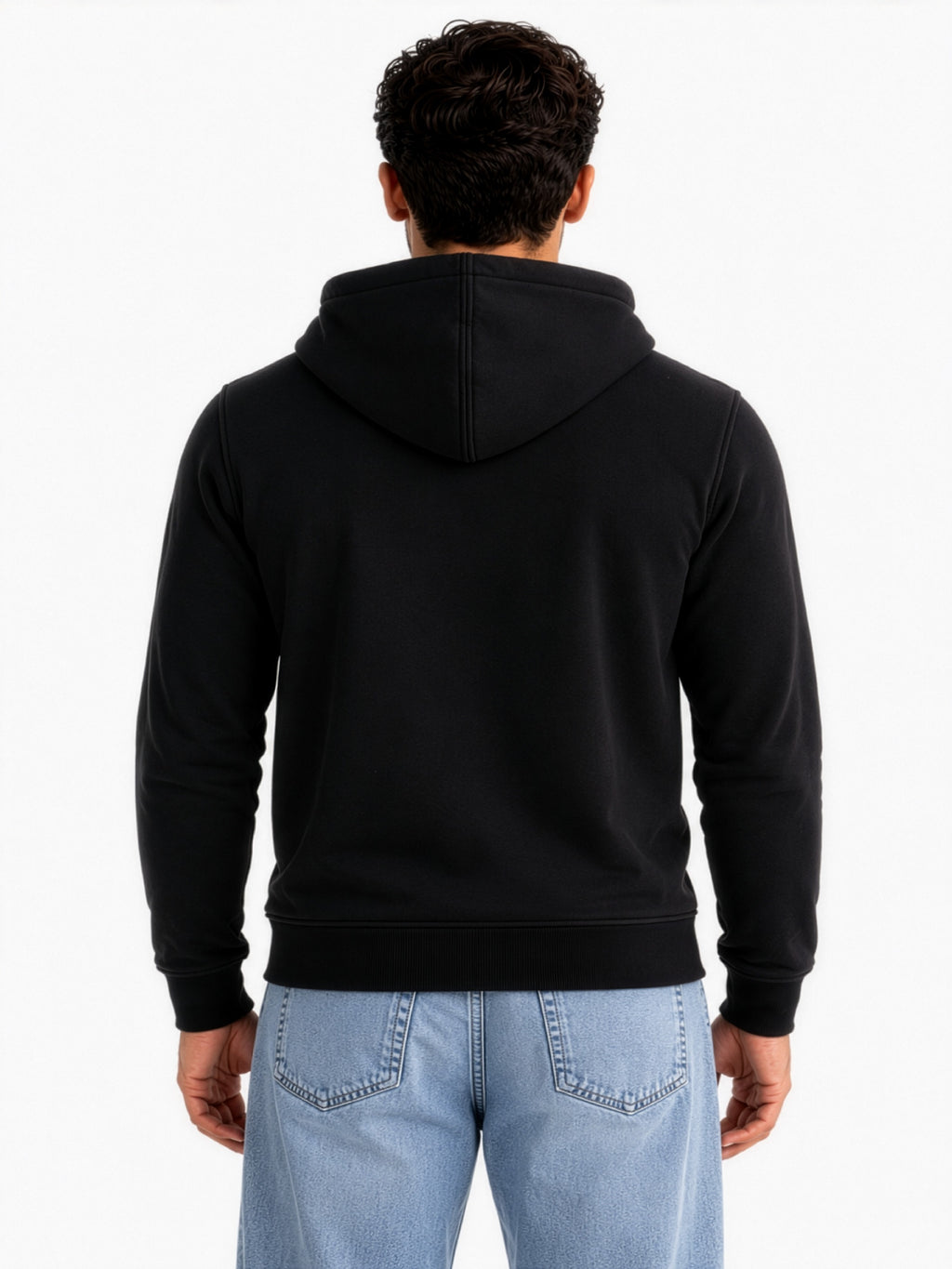 Men Solid Hooded Sweatshirt