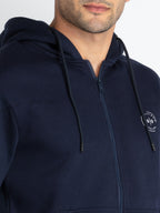 Men Solid Hooded Sweatshirt