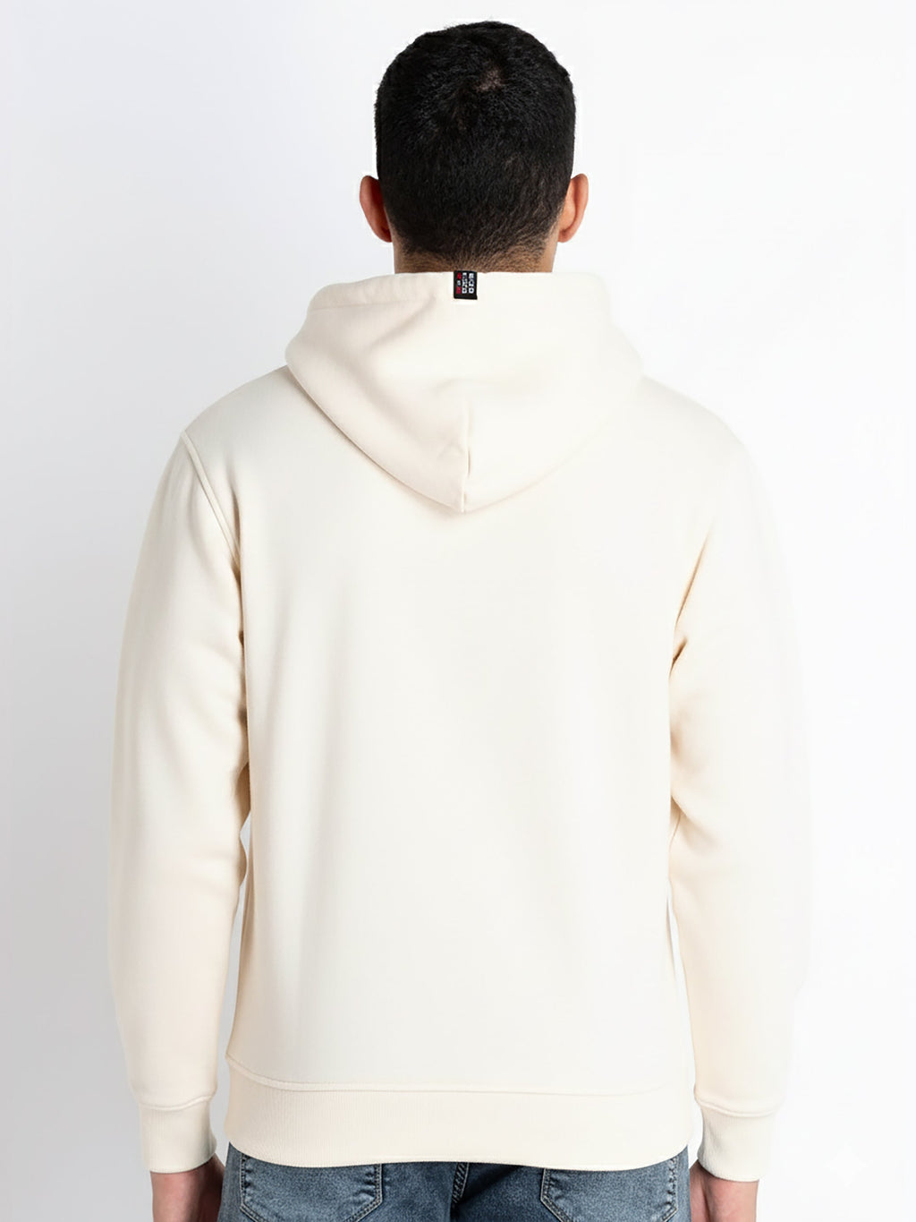 Solid Fleece Zipper Sweatshirt With Hoodie