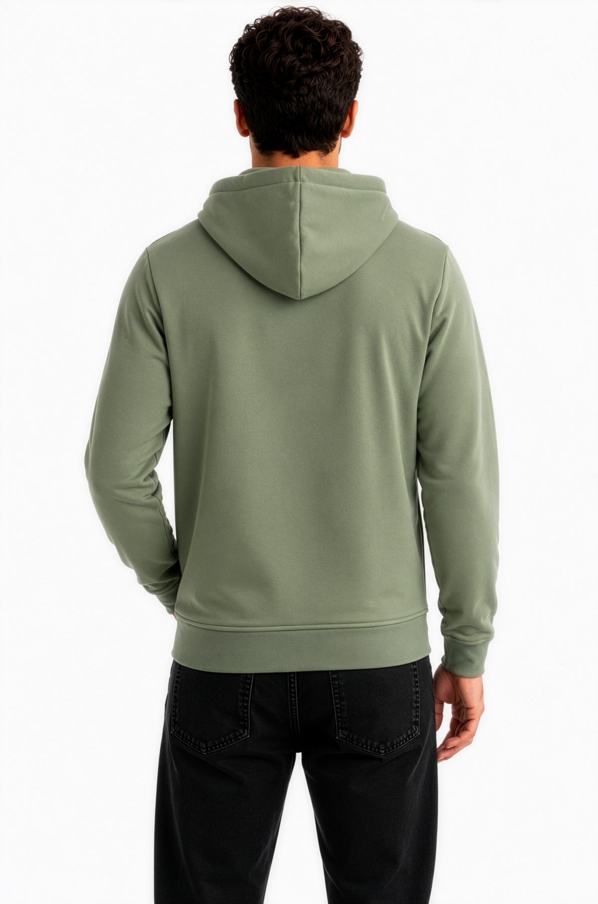 Men Solid Hooded Sweatshirt