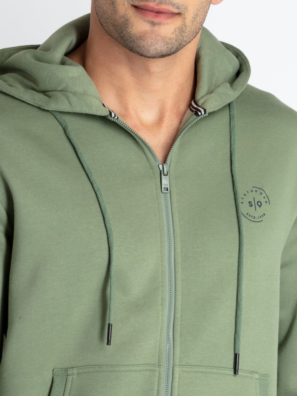 Men Solid Hooded Sweatshirt