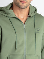 Men Solid Hooded Sweatshirt